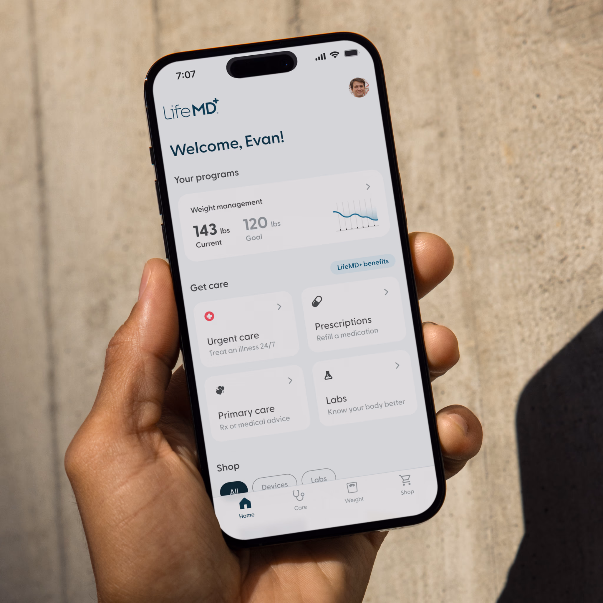 LifeMD app on iPhone